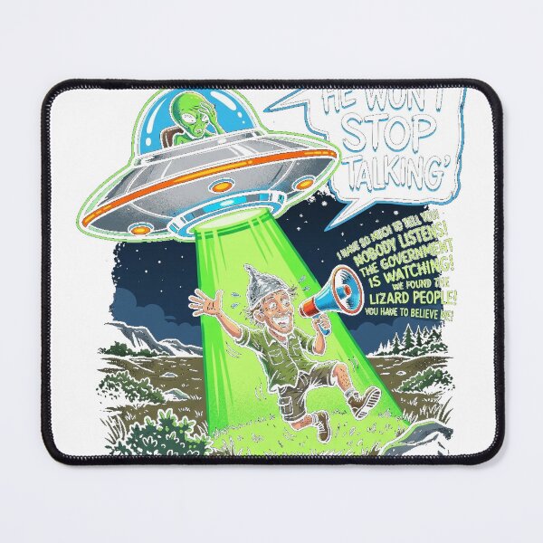 Item preview, He Won't Stop Talking - Funny UFO Abduction Return designed and sold by Pixels By D.