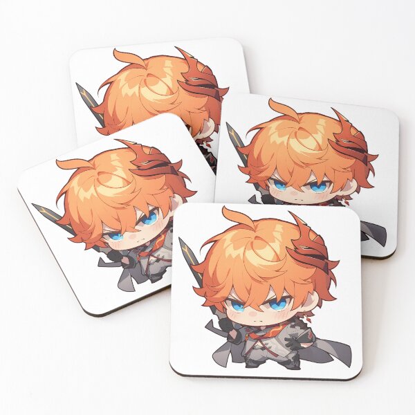 Item preview, Tartaglia Childe Genshin Impact Chibi Kawaii Angry Pout designed and sold by 108Recordings.