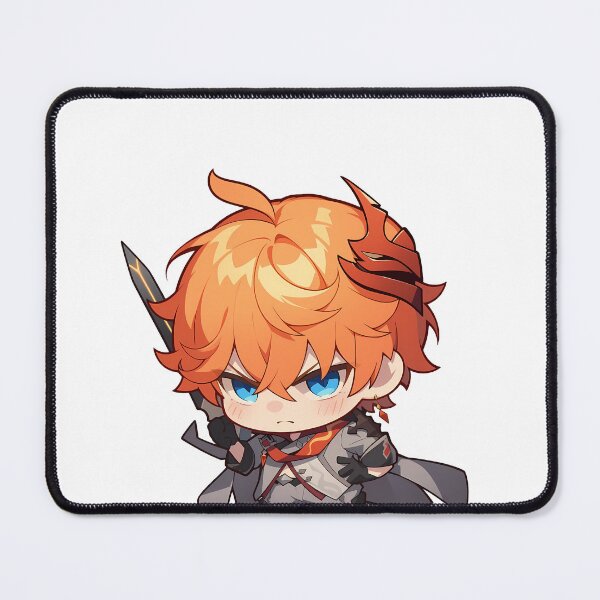 Item preview, Tartaglia Childe Genshin Impact Chibi Kawaii Angry Pout designed and sold by 108Recordings.