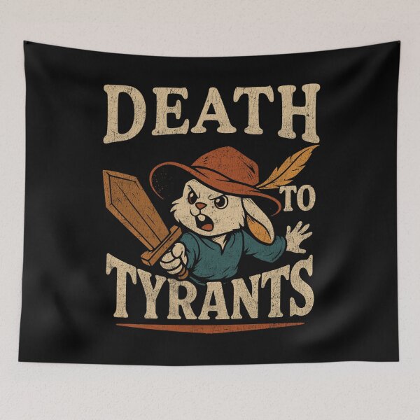 Item preview, Vintage Rabbit Death To Tyrants  designed and sold by colornatics.