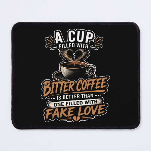 Item preview, Bitter Coffee Over Fake Love Aesthetic Quote T-Shirt designed and sold by Meiguilin.