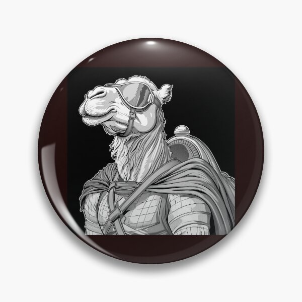 Item preview, Cool Camel in Goggles Black and White Desert Illustration designed and sold by inkoutninja.