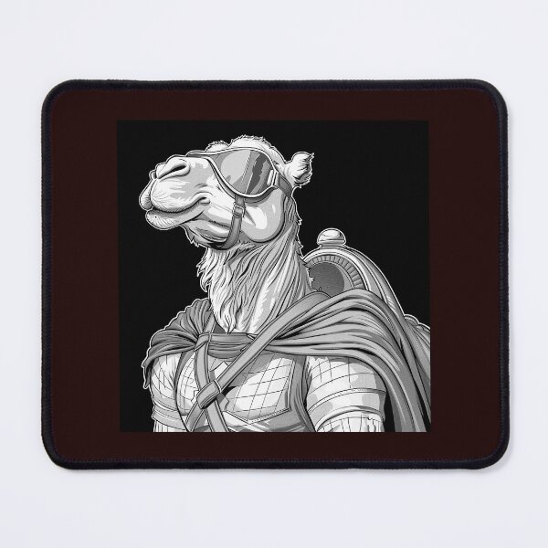 Item preview, Cool Camel in Goggles Black and White Desert Illustration designed and sold by inkoutninja.