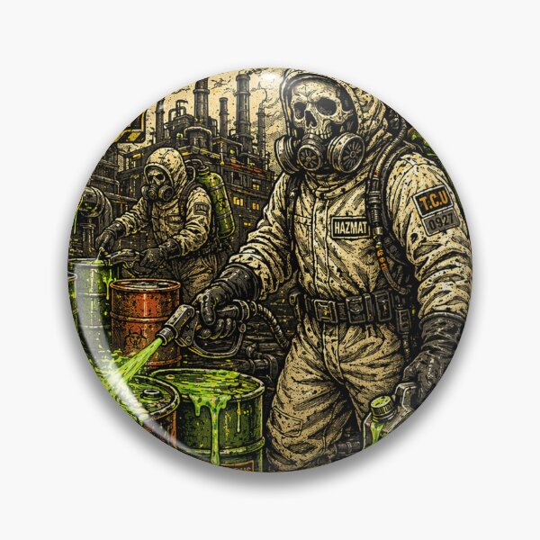 Item preview, Toxic Cleanup Unit T-Shirt | Hazmat Dark Art Punk | Post Apocalyptic Industrial Tee designed and sold by caswantoskill.