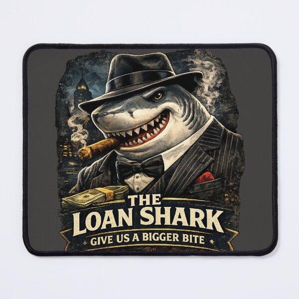 Item preview, The Loan Shark – Give Us A Bigger Bite Funny Mafia Shark Design designed and sold by The-Strikes.