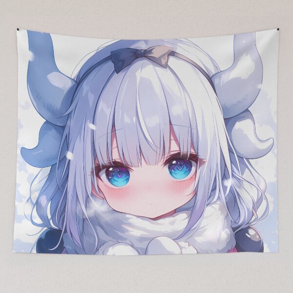 Item preview, Kanna Kamui Miss Kobayashi Dragon Maid Cute Winter Chibi designed and sold by 108Recordings.