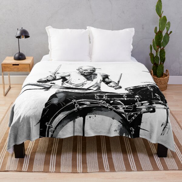 Item preview, Intense Drummer Grunge Style B&W designed and sold by UrbanPrts.