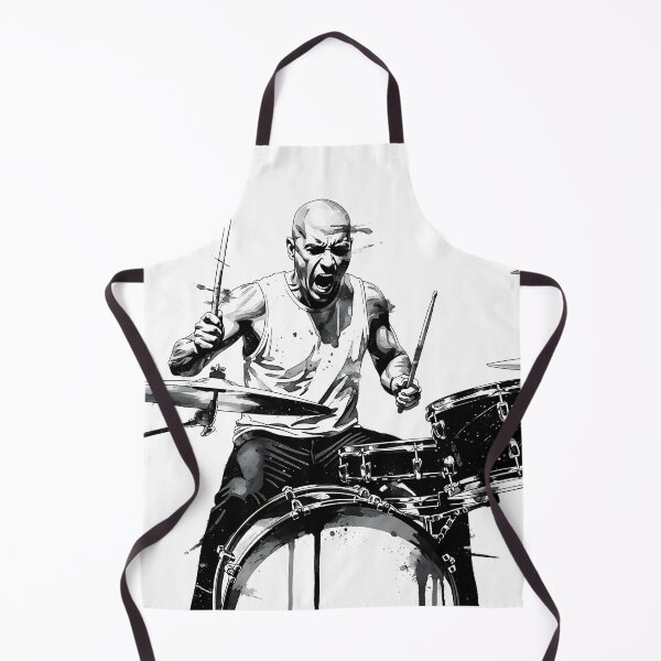 Item preview, Intense Drummer Grunge Style B&W designed and sold by UrbanPrts.