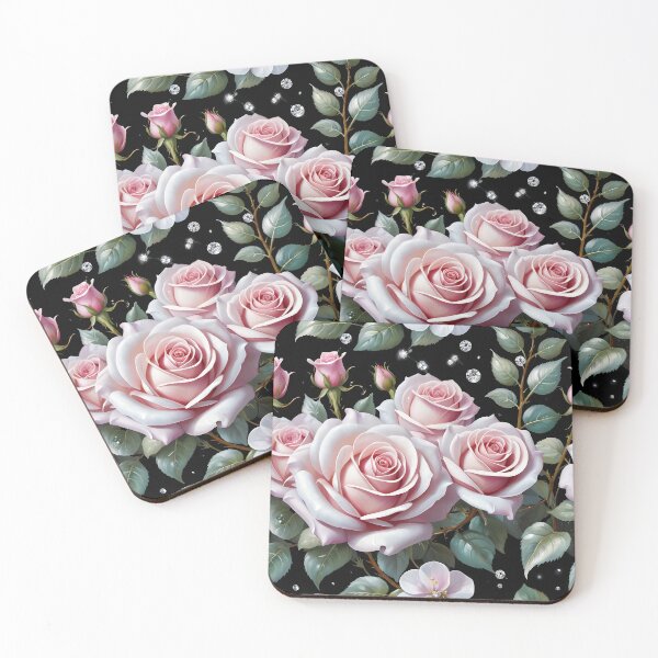 Item preview, Pink Roses with Diamonds Floral Seamless Pattern designed and sold by Leylita Design.