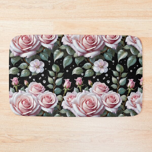 Item preview, Pink Roses with Diamonds Floral Seamless Pattern designed and sold by Leylita Design.
