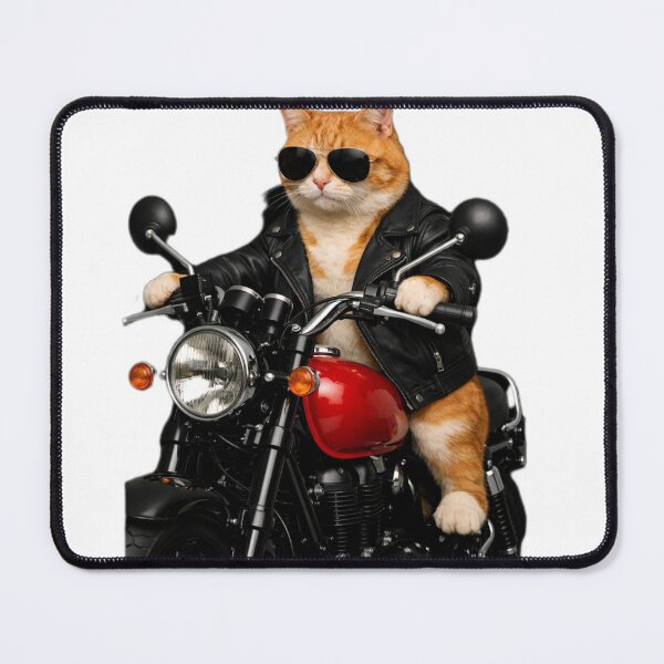 Item preview, Cool Biker Cat in Leather Jacket designed and sold by Meiguilin.