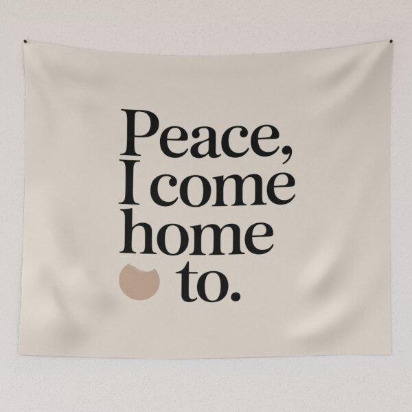 Item preview, Peace, I Come Home To – Minimal Inner Peace & Healing Quote Design designed and sold by Irene Catchmind.