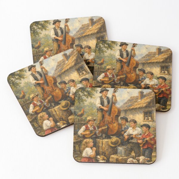 Item preview, Village Orchestra: Children Playing Tamburas designed and sold by slikar.