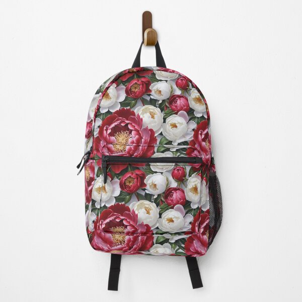 Item preview, Red and White Peonies Floral Seamless Pattern designed and sold by Leylita Design.