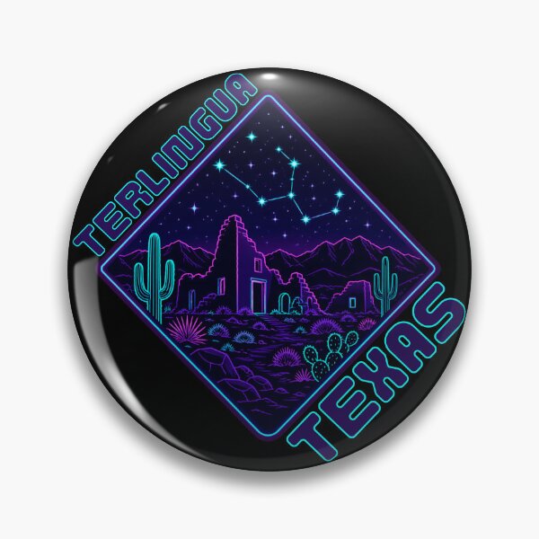 Item preview, Terlingua Texas Neon Desert Night Sky Sticker | Big Bend Ghost Town Cactus Stars Aesthetic designed and sold by SimplyJasper.