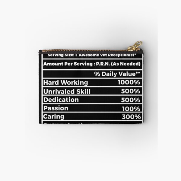 Item preview, Veterinary Receptionist Nutritional Facts designed and sold by AlviaAlcedoArt.