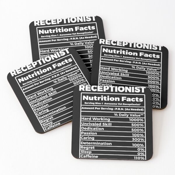Item preview, Veterinary Receptionist Nutritional Facts designed and sold by AlviaAlcedoArt.
