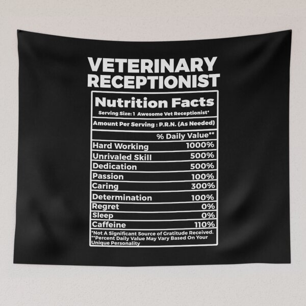 Item preview, Veterinary Receptionist Nutritional Facts designed and sold by AlviaAlcedoArt.
