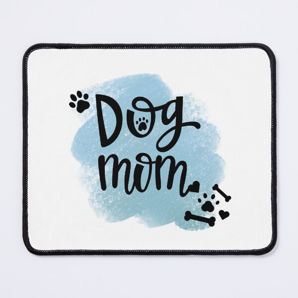 Item preview, Dog Mom with Pawprints & Blue-gray Background designed and sold by jeweleddesigns.