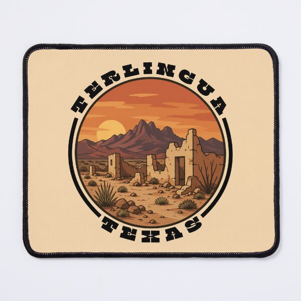 Item preview, Terlingua Texas Desert Sunset Sticker | Big Bend Ghost Town Retro Landscape Design designed and sold by SimplyJasper.
