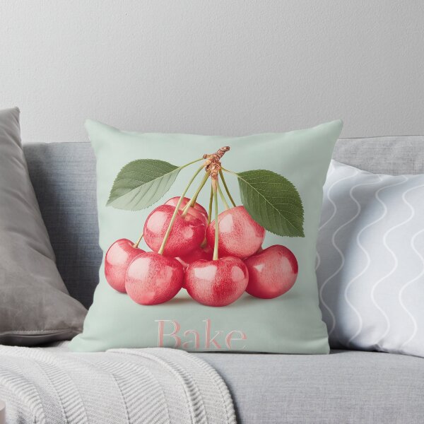 Item preview, Cherry Bake – Cute Fruit Illustration with Sweet Kitchen Typography designed and sold by BobaBunny76.