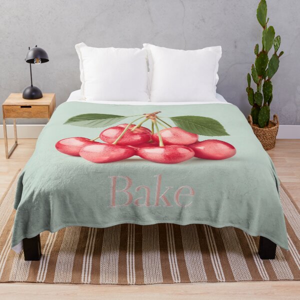 Item preview, Cherry Bake – Cute Fruit Illustration with Sweet Kitchen Typography designed and sold by BobaBunny76.