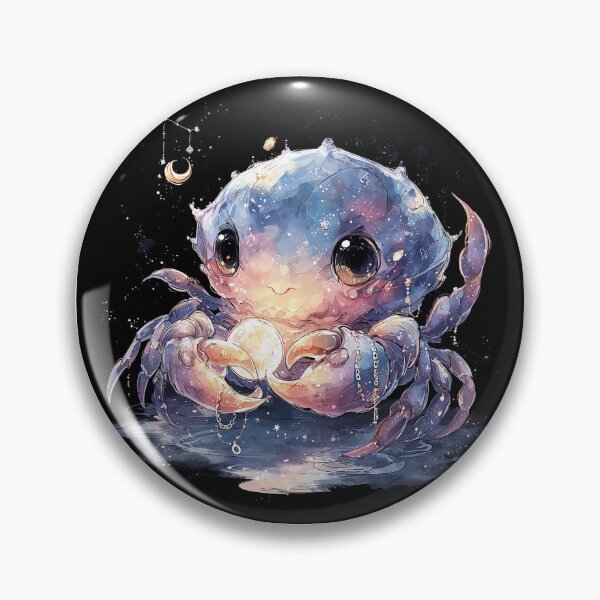 Item preview, Adorable Chibi Cancer Galaxy Shell Crab Sticker designed and sold by RexZa25.