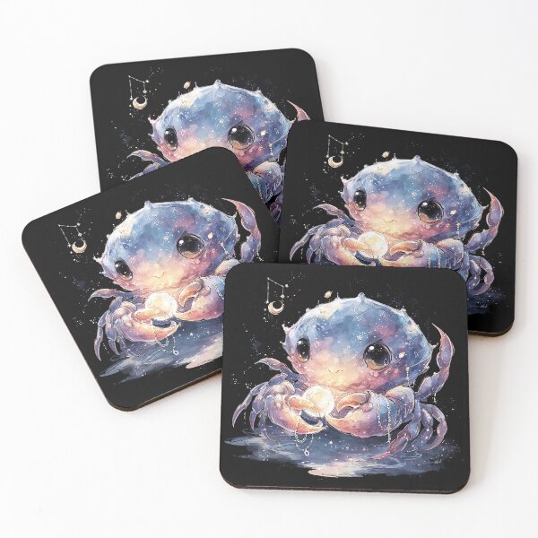 Item preview, Adorable Chibi Cancer Galaxy Shell Crab Sticker designed and sold by RexZa25.