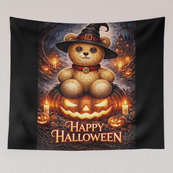 Item preview, Scary teddy bear Halloween night (Halloween) designed and sold by NubesDesignCH.