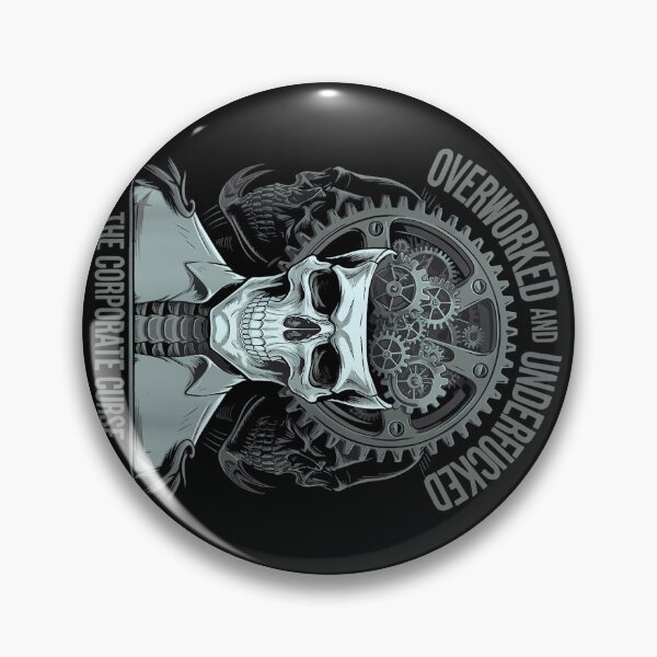 Item preview, Overworked Corporate Curse Skull Dark Humor Anti Work designed and sold by PatriciaIHensle.