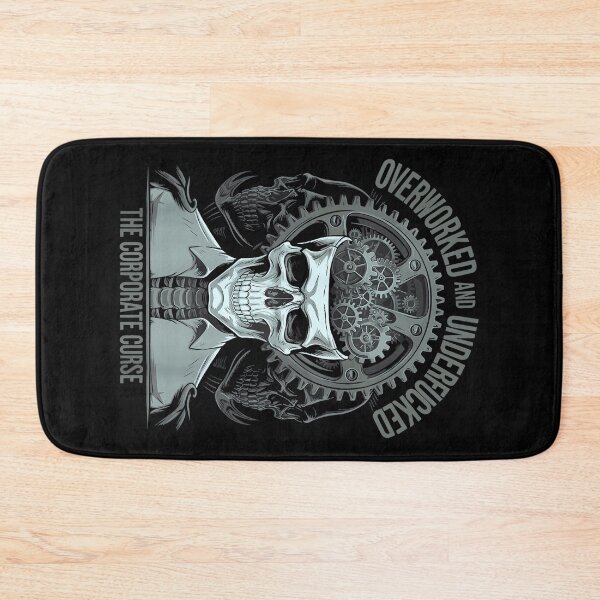 Item preview, Overworked Corporate Curse Skull Dark Humor Anti Work designed and sold by PatriciaIHensle.