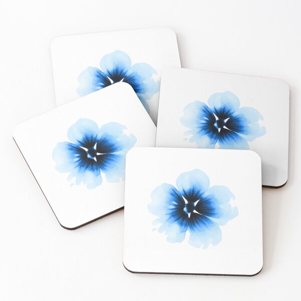 Item preview, Blue Watercolor Flower Sticker Pack | Aesthetic Floral Stickers | Minimal Botanical Art Set designed and sold by Little Bloom Studio.