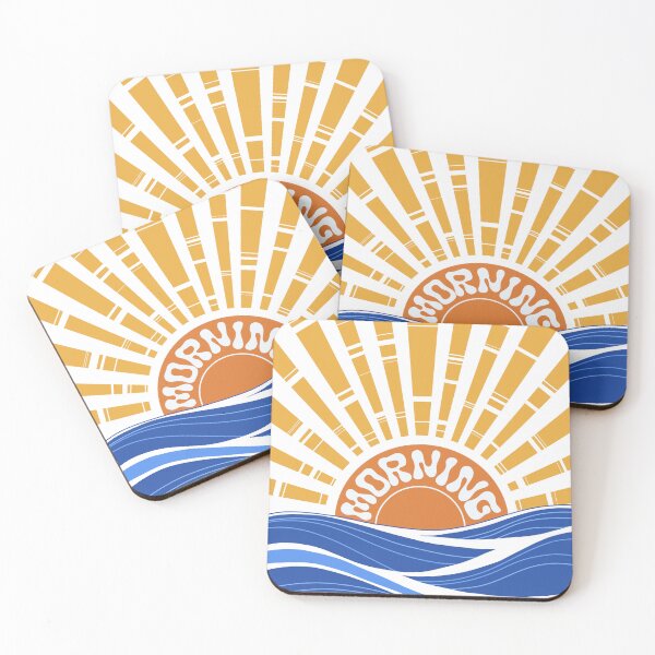 Item preview, Morning Waves Sunrise Retro Ocean Vibes designed and sold by inznap.