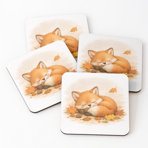 Item preview, Sleepy Fox – Soft Minimalist Woodland Illustration designed and sold by NytasCraftHub.