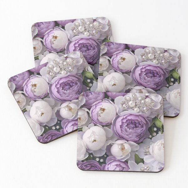 Item preview, Purple and White Peonies Floral Seamless Pattern designed and sold by Leylita Design.