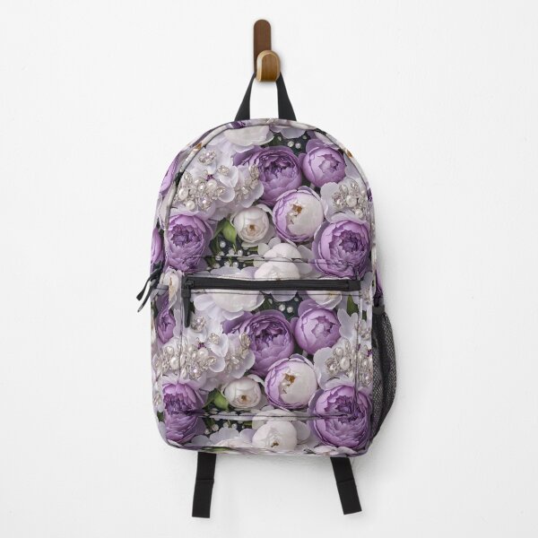 Artikelvorschau, Nahtloses Blumenmuster mit lila und weißen Pfingstrosen entworfen und verkauft von Leylita Design.