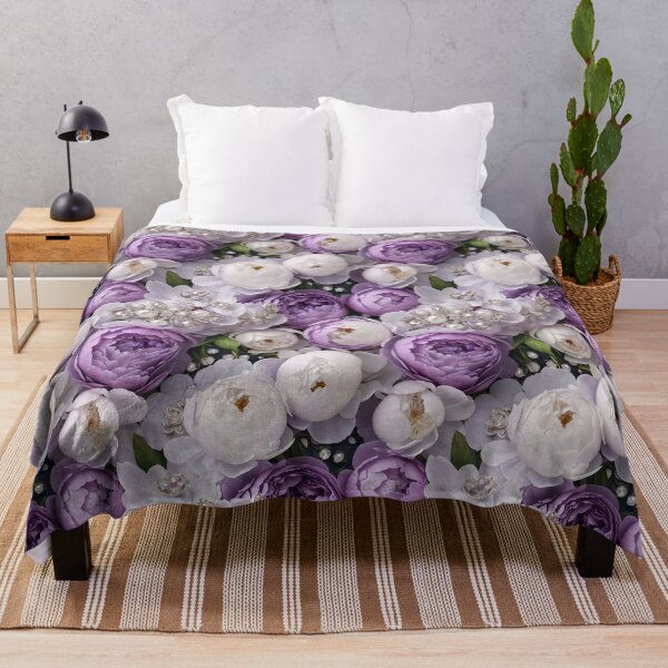 Item preview, Purple and White Peonies Floral Seamless Pattern designed and sold by Leylita Design.