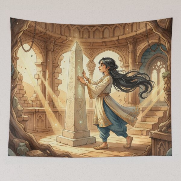 Item preview, Ankhi and the Whispering Obelisk designed and sold by Dream Bloom Gallery.