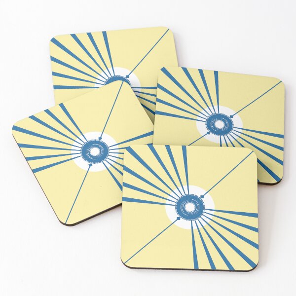 Item preview, The Radiance - Yellow and Blue Geometric Sunburst designed and sold by artdocaj.
