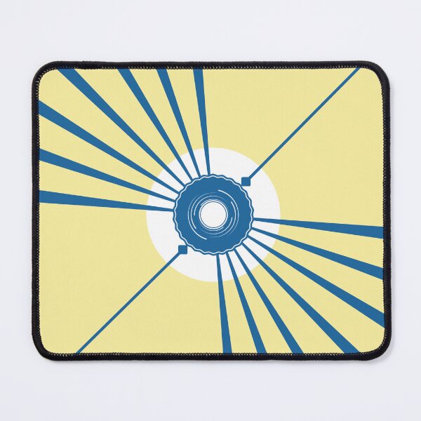 Item preview, The Radiance - Yellow and Blue Geometric Sunburst designed and sold by artdocaj.
