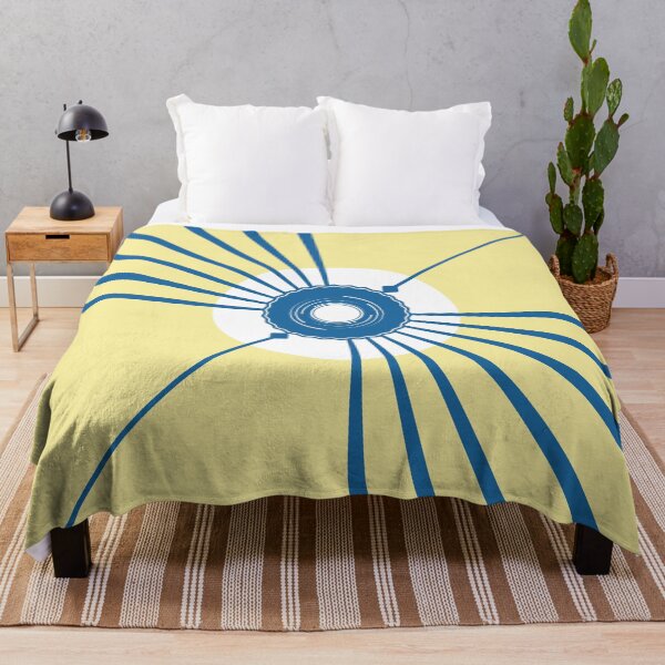 Item preview, The Radiance - Yellow and Blue Geometric Sunburst designed and sold by artdocaj.