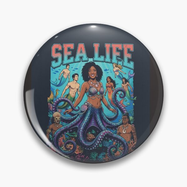 Item preview, Sea Life MerWoman Tee designed and sold by Black Lion Art.