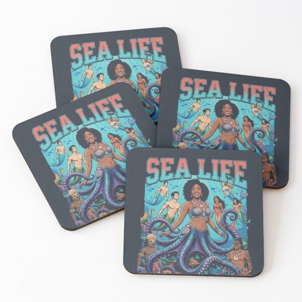 Item preview, Sea Life MerWoman Tee designed and sold by Black Lion Art.