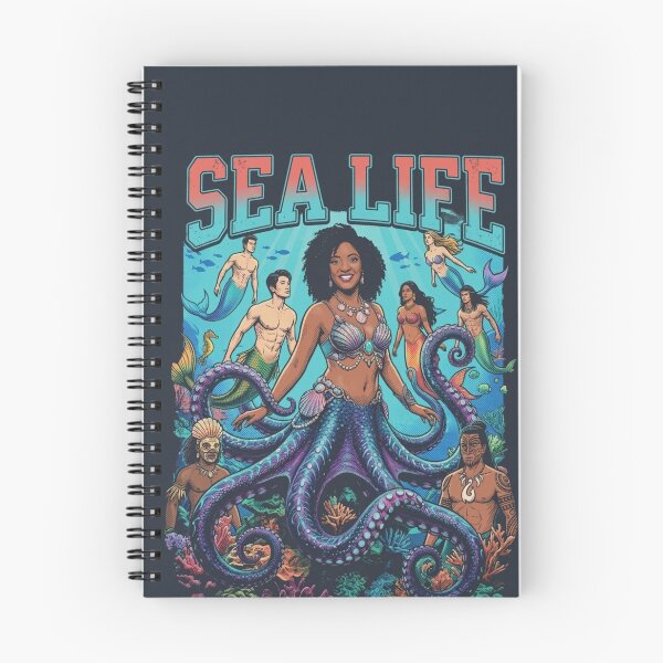 Item preview, Sea Life MerWoman Tee designed and sold by Black Lion Art.
