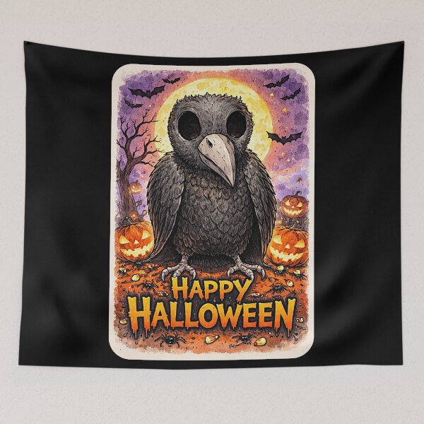 Item preview, Halloween Night: Scary Eyeless Raven (Halloween) designed and sold by NubesDesignCH.