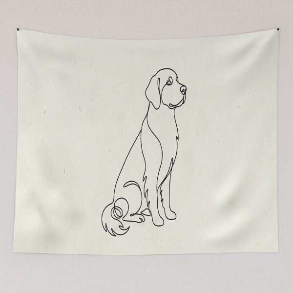 Item preview, Minimal Line Art-Dog #2 designed and sold by DinsignStudio.