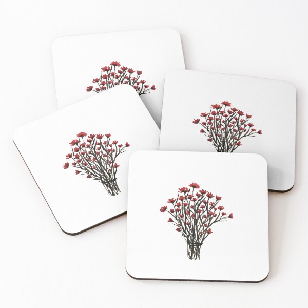 Item preview, Red Carnation Bouquet Illustration | Minimalist Floral Art | Romantic Red Flowers designed and sold by Little Bloom Studio.