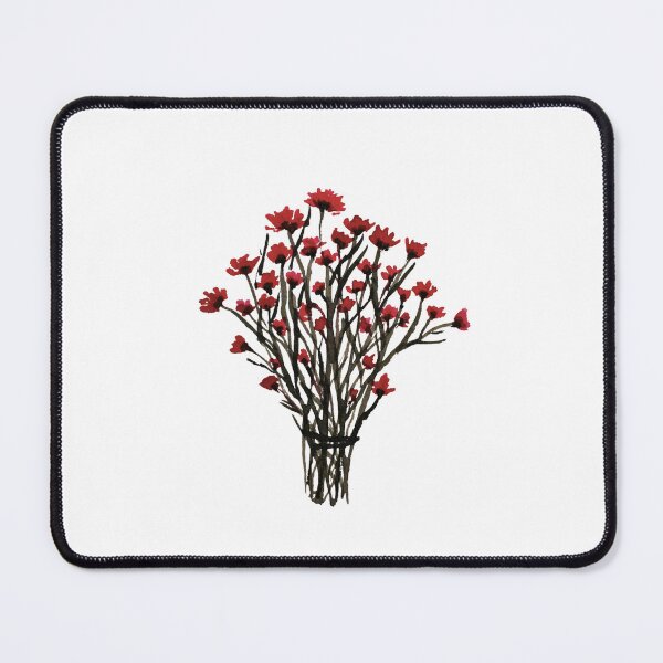 Item preview, Red Carnation Bouquet Illustration | Minimalist Floral Art | Romantic Red Flowers designed and sold by Little Bloom Studio.