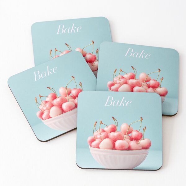Item preview,  Cherry Bake – Cute Fruit Illustration with Sweet Kitchen Typography designed and sold by BobaBunny76.