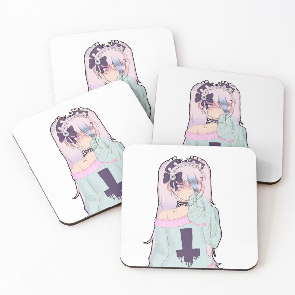 Item preview, Pastel Goth Anime Girl - Menhera Aesthetic Yamikawaii Art designed and sold by Sweet-A-Dsignz.